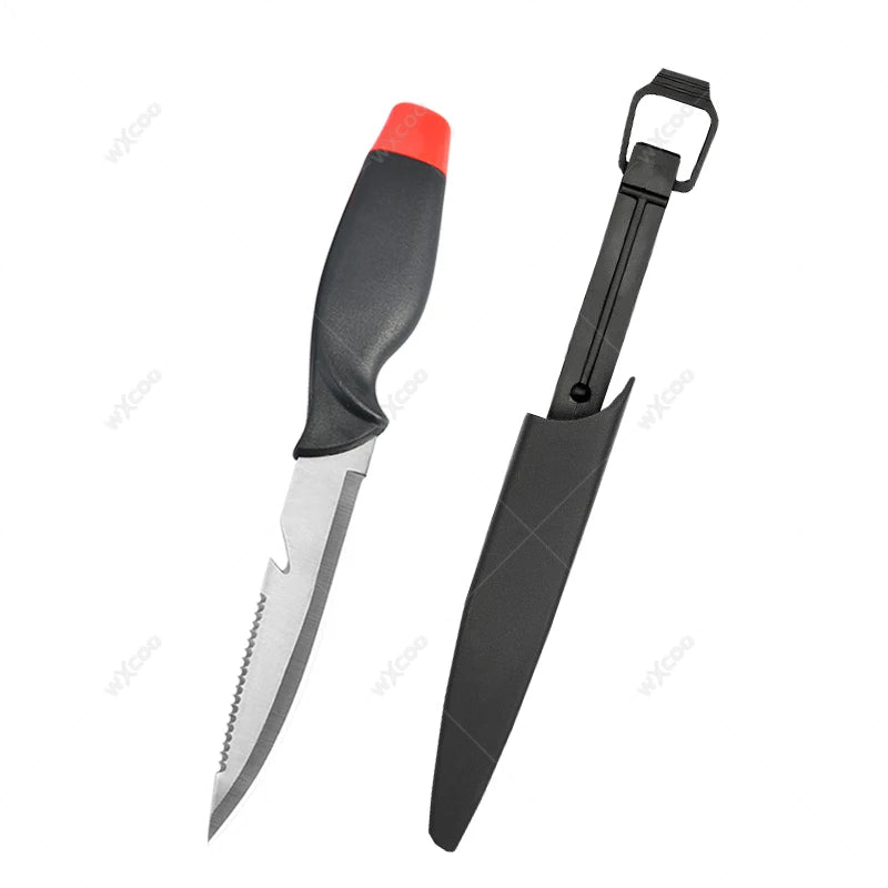 Multifunktionales Fischmesser mit scharfer Edelstahlklinge und Holzgriff für präzises Schneiden