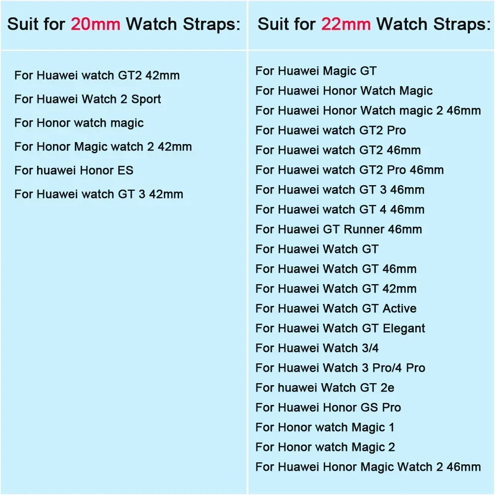 Komfort - Style: Silikonarmband 20/22mm für Huawei - Honor Smartwatches