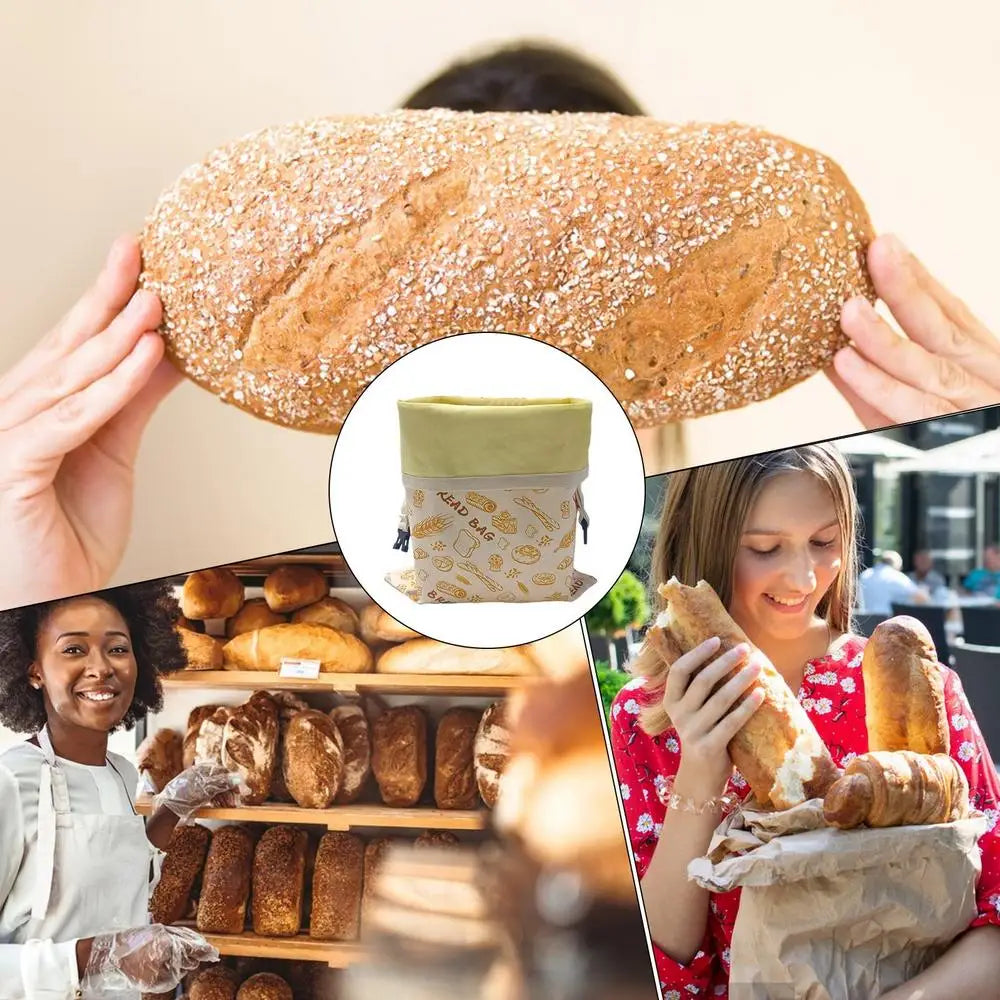 Wiederverwendbarer Bienenwachs Brotbeutel 30x39 cm fuer Frische T