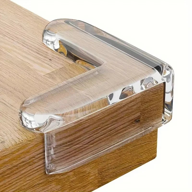 Transparenter weicher Gummi Eckschutz – 4-12 Stück für kindersichere Möbel