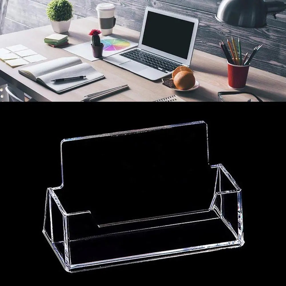Transparent Visitenkartenhalter Desktop Büro Display Ständer Kunststoff