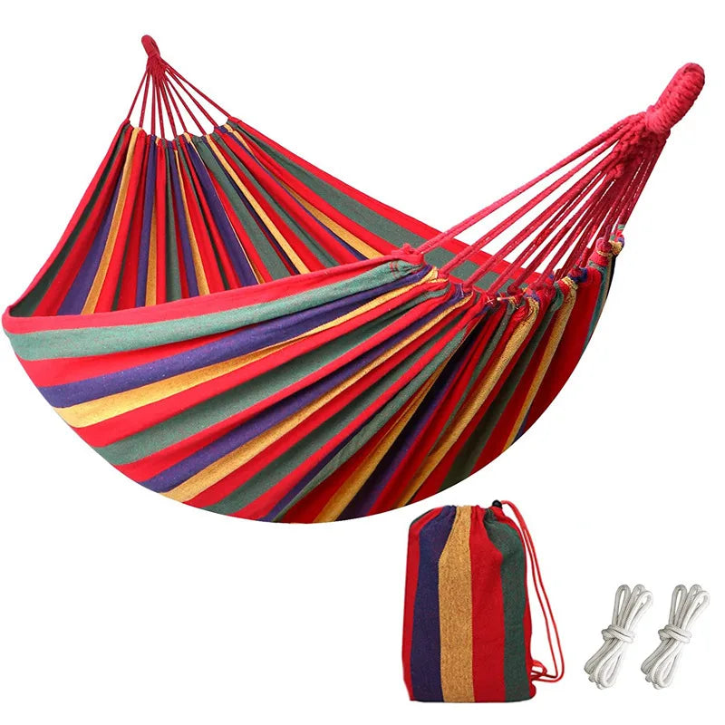 Robuste Outdoor-Hängematte aus Segeltuch bis 200 kg – perfekt für Camping - Garten