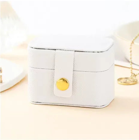 Tragbare Leder Schmuck Organizer für Reisen - Ringe, Ketten, Ohrringe sicher verstauen