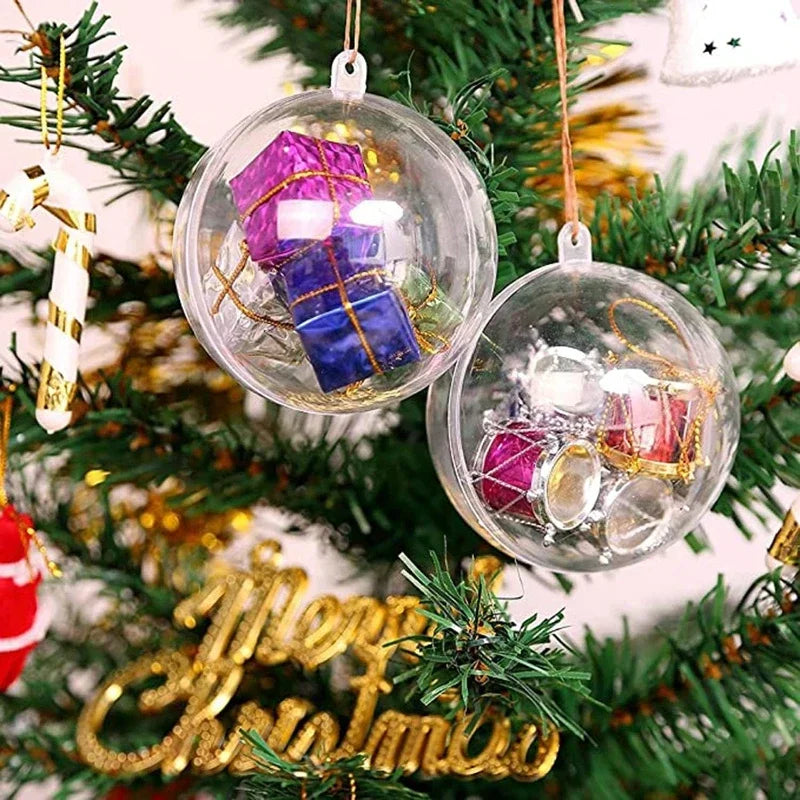 Transparente DIY Kunststoffkugel zum Befüllen für Weihnachten und Hochzeit