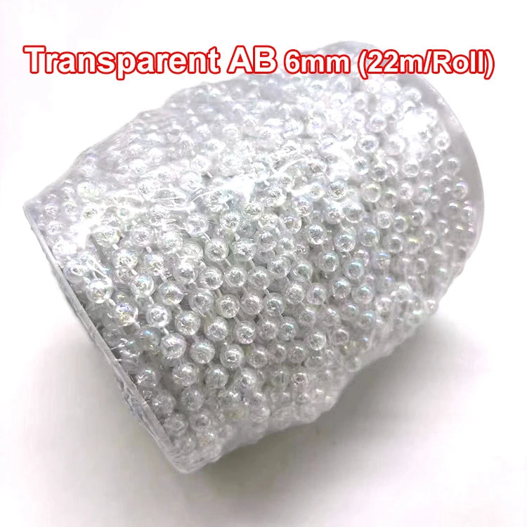 Elegante 5m Faux Perle Girlande 3-8mm – Perfekt für DIY Hochzeit - Party