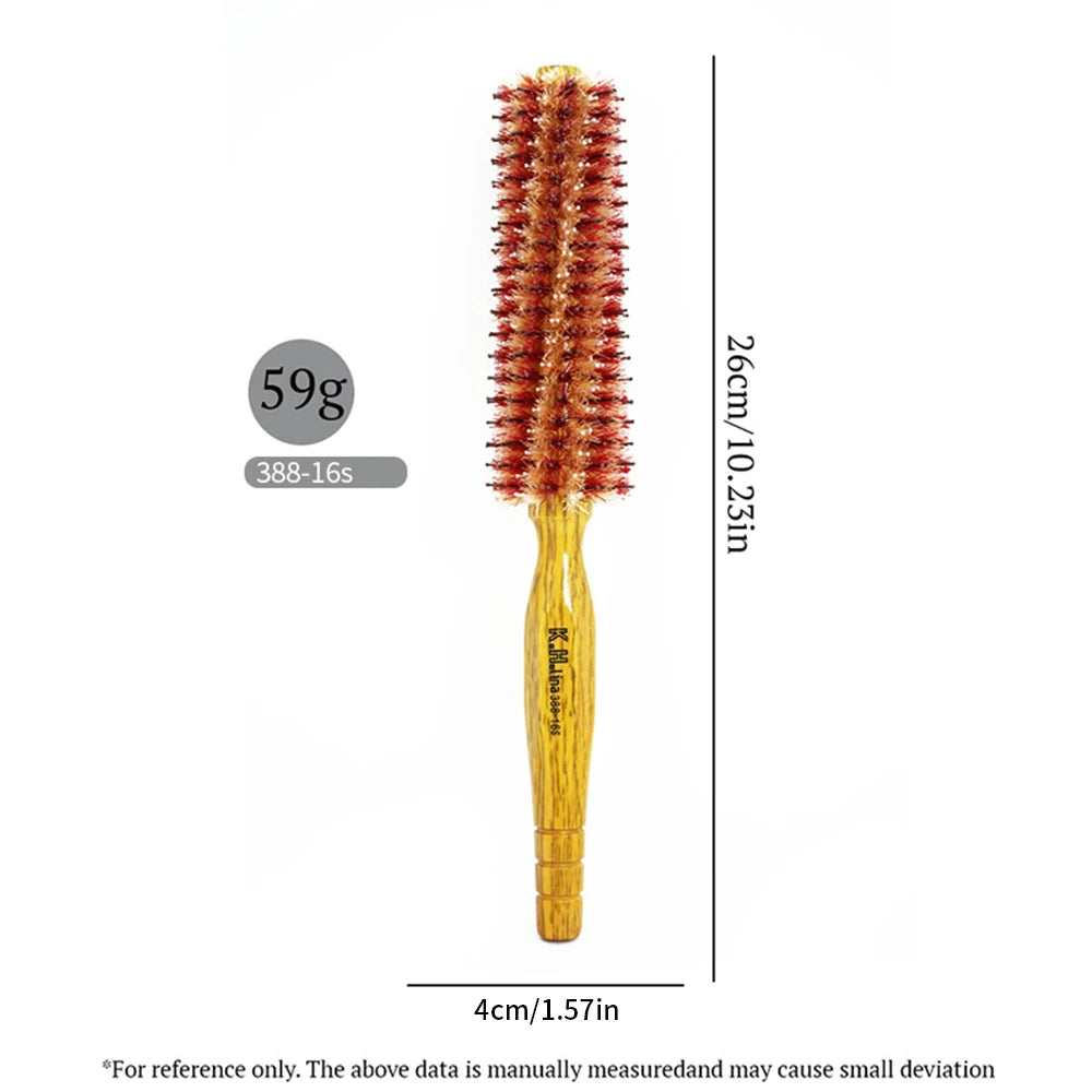Professioneller runder Holzhaar Pinsel mit natürlichen Borsten und Anti Static Funktion