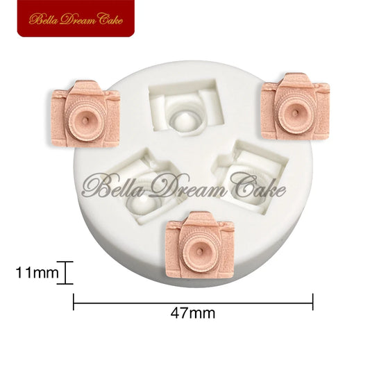 3D Mini Kamera Silikon Form – Flexibel - Lebensmittelecht für Backen - Basteln