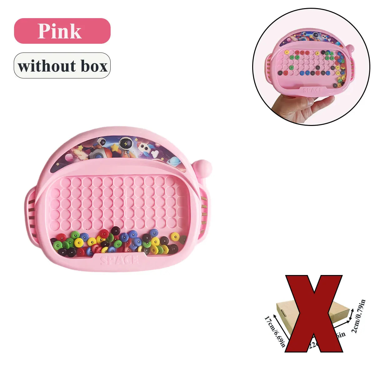 Kreatives Magnet-Doodle-Brett mit Stift - Perlen – Kinder 3-8 Jahre Lernspielzeug