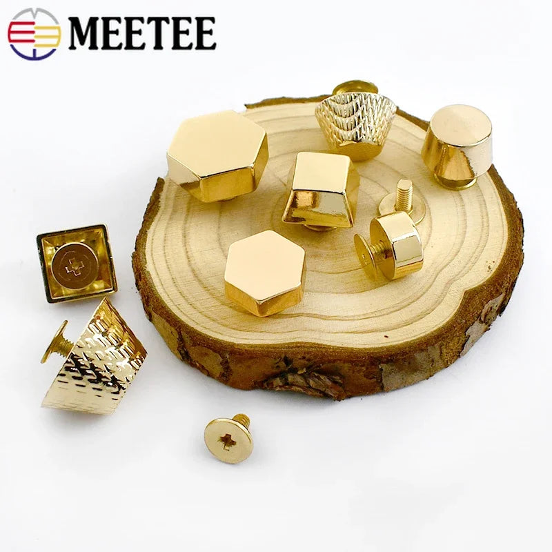 Metall Nieten Set Gold 10 20 30 Stück für Taschen DIY Lederhandwerk