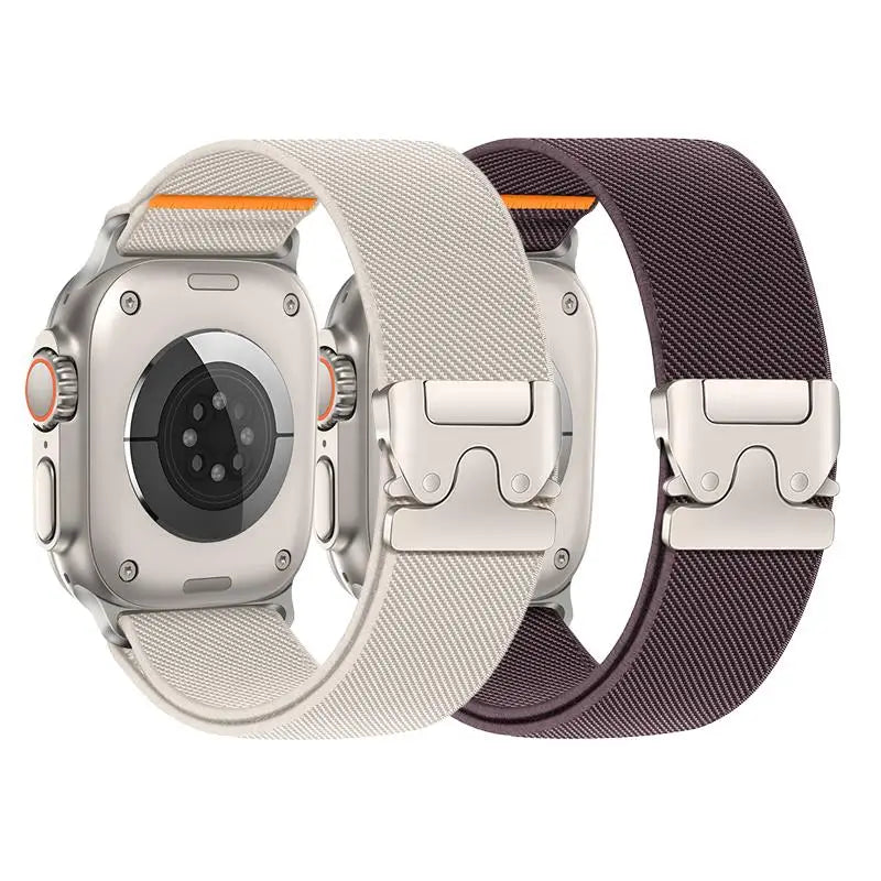 Elastisches Nylonband 2er Set für verschiedene Apple Watch Größen