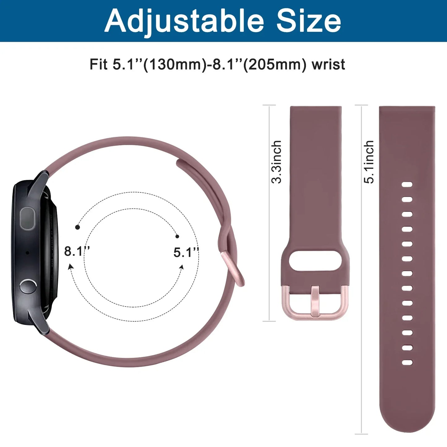 Komfort - Style: Silikonarmband 20/22mm für Huawei - Honor Smartwatches