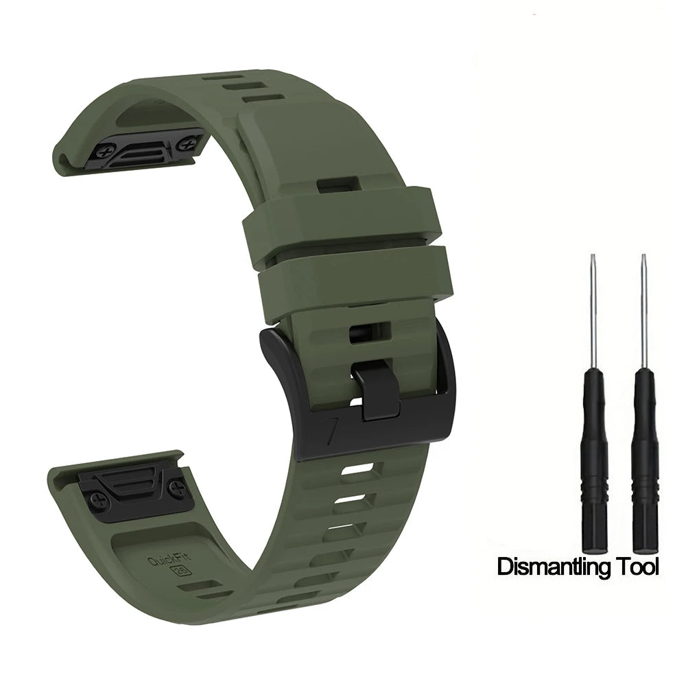 Silikon-Uhrenarmband 22-26 mm für vielseitige Smartwatch Modelle