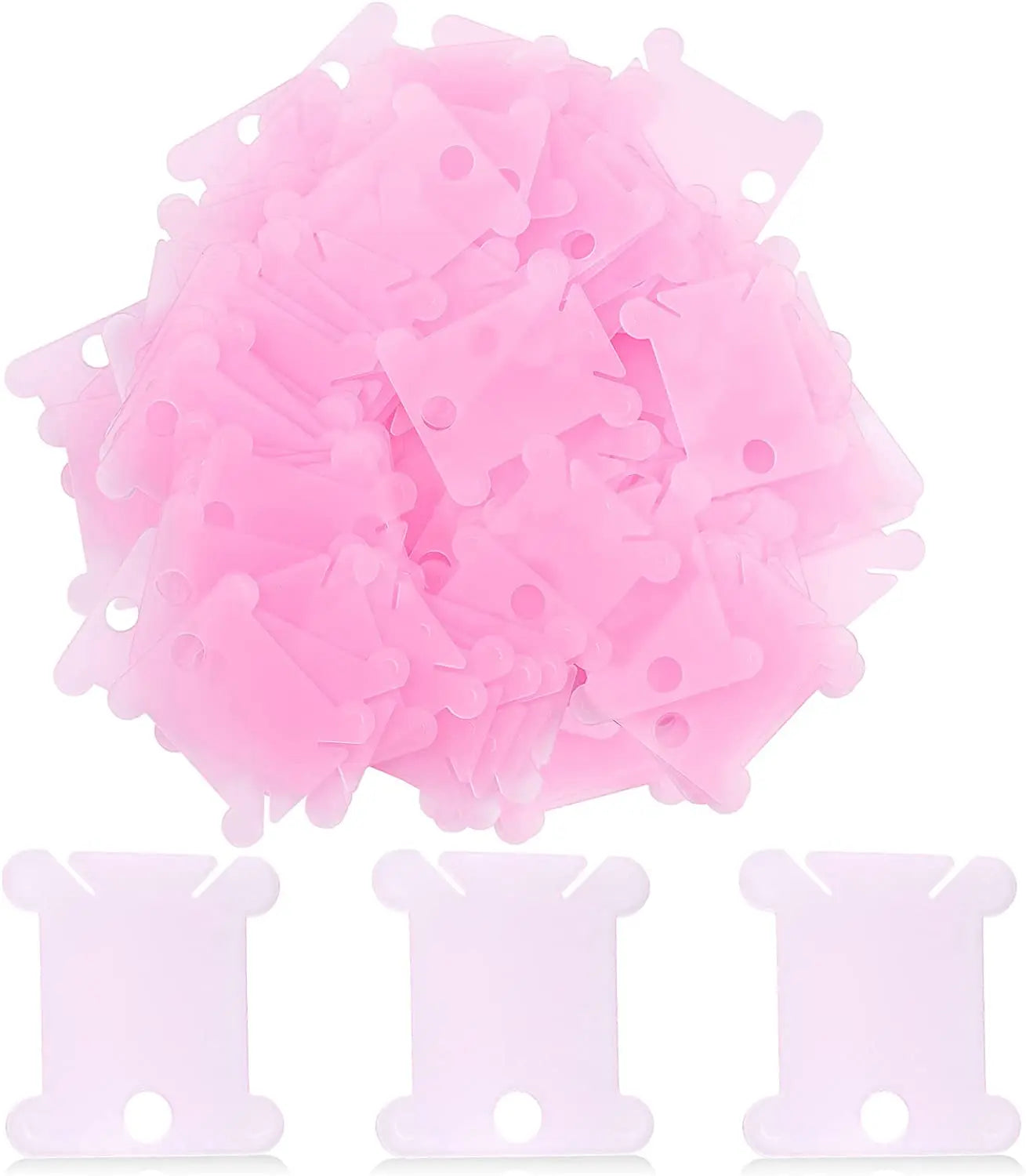 Kunststoff Zahnseide Spulen mit Wickler Kreuzstich Karte Fadenhalter Set