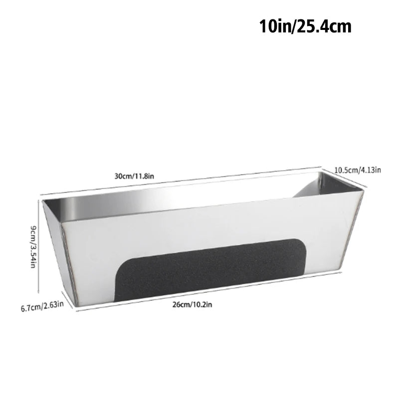 Rostfreie Edelstahl-Schlammpfanne mit rutschfestem Griff – 10/12/14 robust - präzise