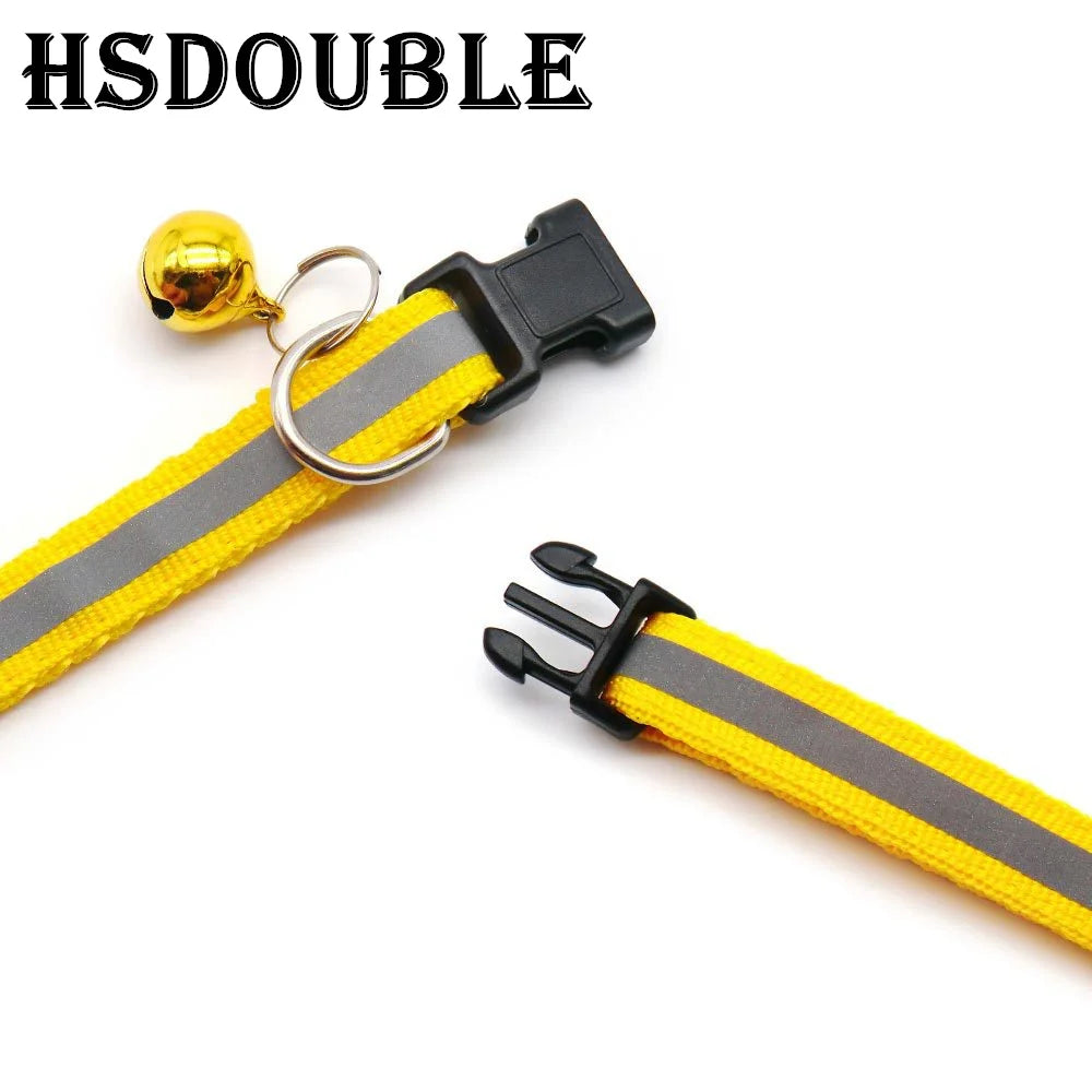 Reflektierendes Katzen- und Hunde-Halsband mit Glocke aus PVC - PP