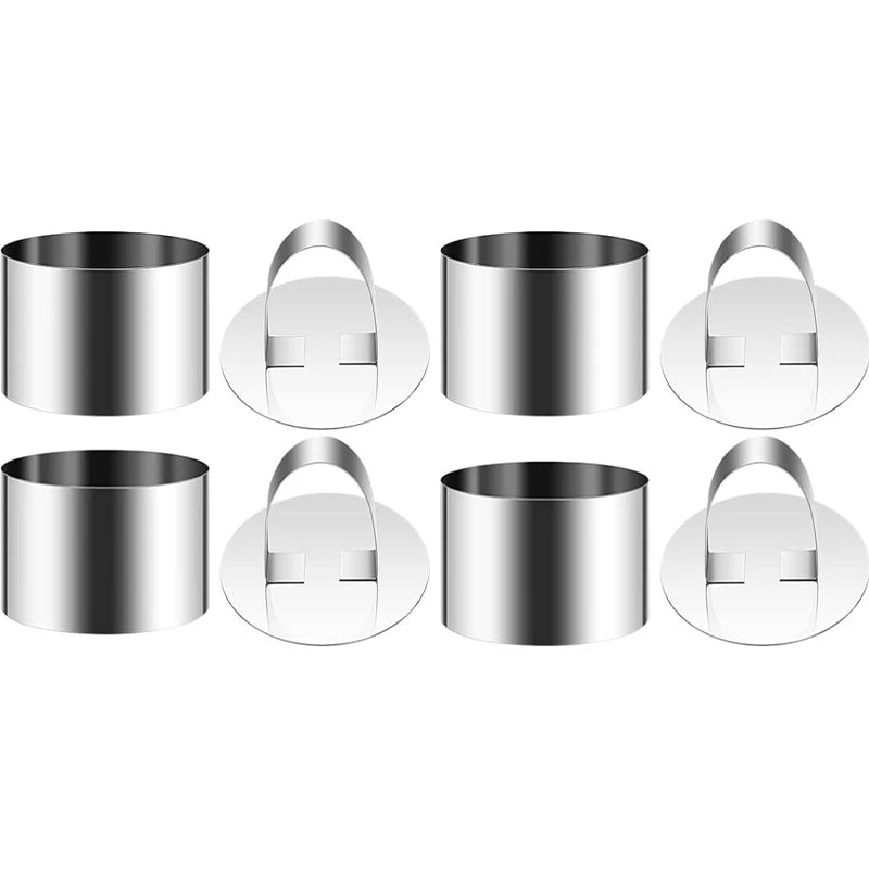 Runder Edelstahl Backring mit Drücker – Kuchen - Mousse Form