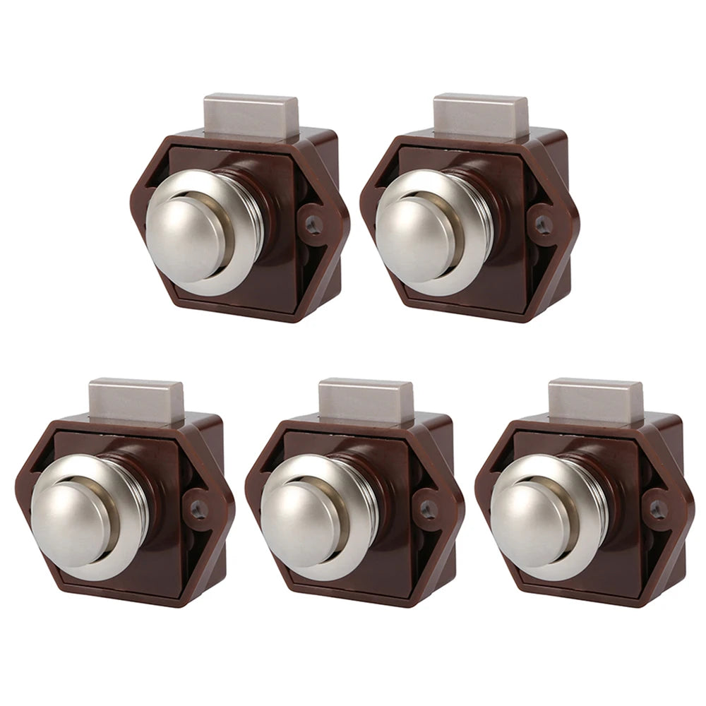 Set aus 5 Push Lock Riegeln 20mm für Camper und Möbel