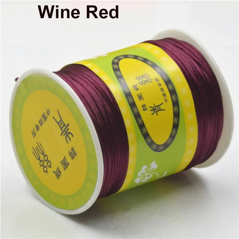 80m Rolle Nylon-Satin-Kordel 1,5mm für Makramee und Schmuckherstellung
