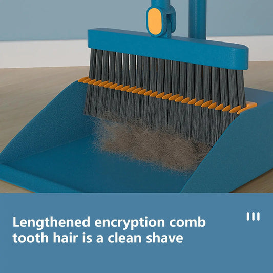 Faltbares Besen und Kehrschaufel Set mit 180 Grad Drehfunktion für Haushalt