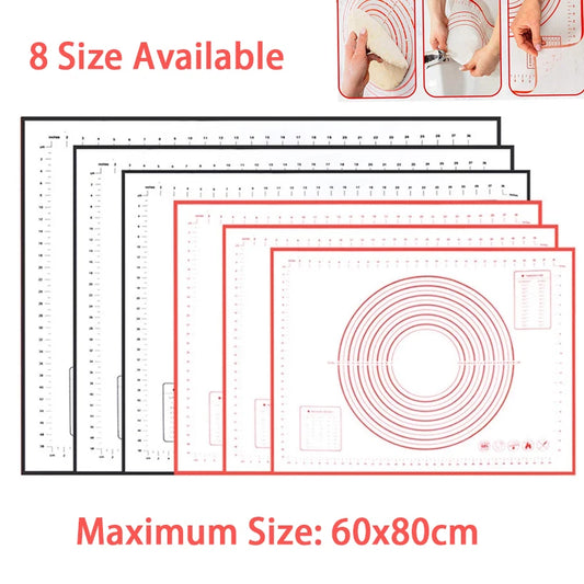 Silikon Backmatte Antihaft Teigrolle Gebäck Küchenwerkzeug für Backen