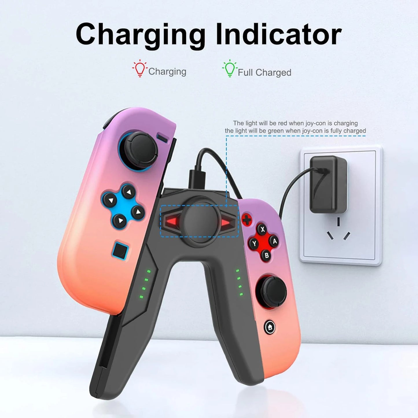 Joy-Con Ladehalterung mit LED - Überladeschutz – für Nintendo Switch - OLED