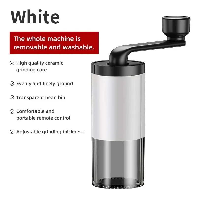 Tragbare manuelle Kaffeemühle mit einstellbarer Handkurbel