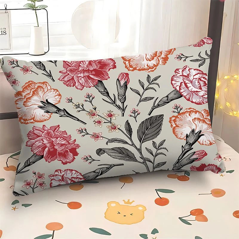 Europäischer Kissenbezug mit Pflanzen und nordischem Design rechteckig
