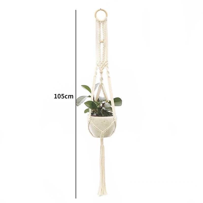 Handgefertigte Makramee Hängekörbe für Gartenpflanzen und Balkon
