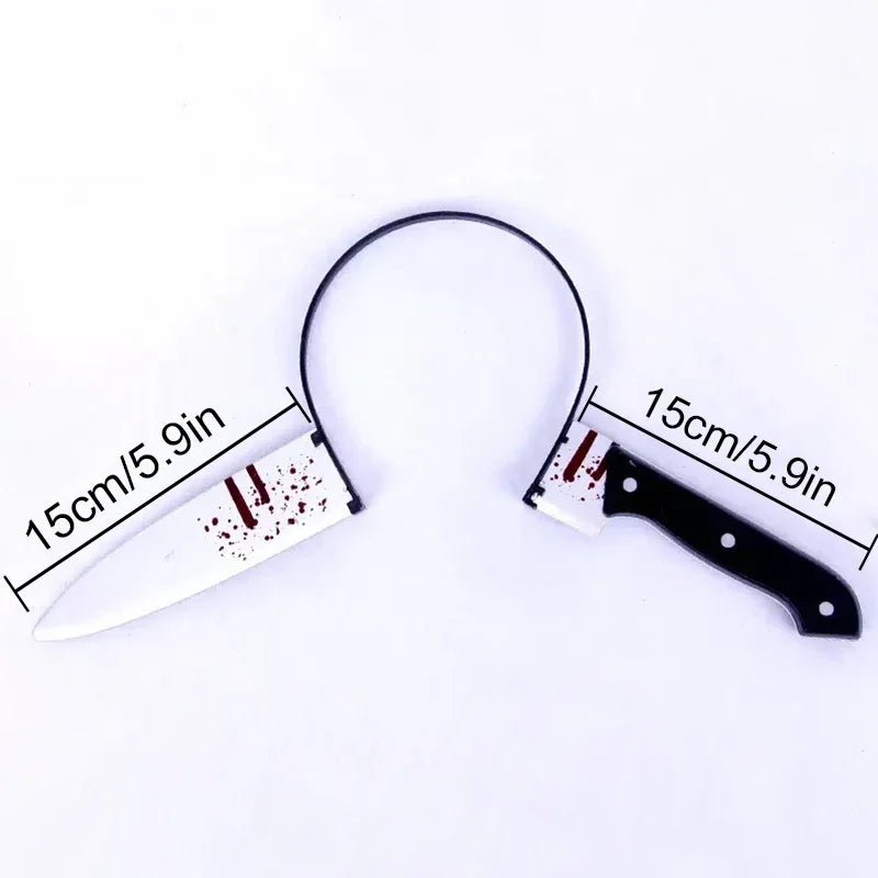 Halloween Party Haarbänder mit Messer, Axt, Hackmesser und Schere