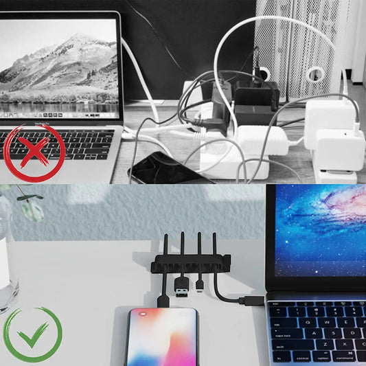Kabel Organizer Kabel Management Draht Halter Flexible USB Kabel Wickler Ordentlich Silikon Clips Für Maus Tastatur Kopfhörer Schutz - Yabubest - Home & More