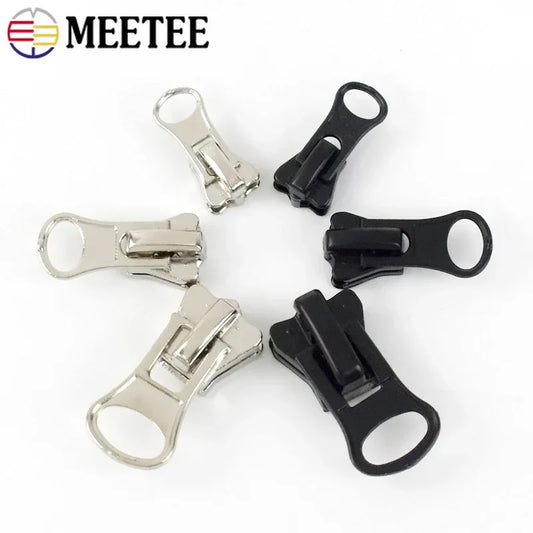 Reißverschlussschieber für Harzreißverschlüsse 3 5 8 Schwarz Silber-Yabubest - Home & More