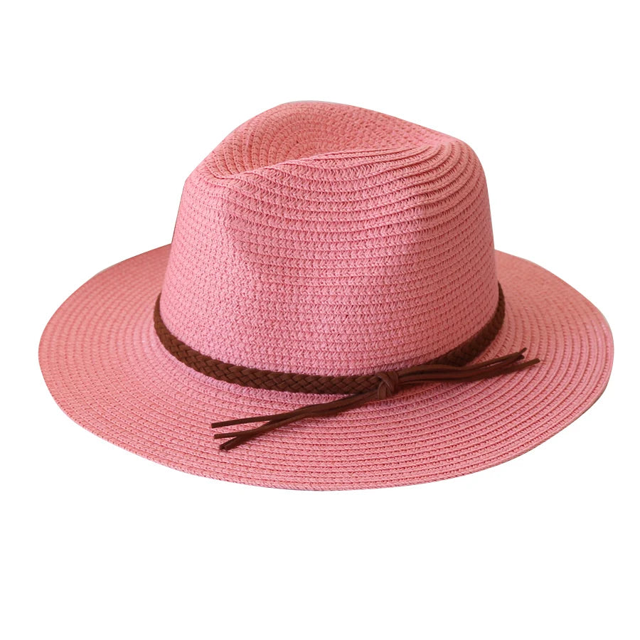 Stylischer Unisex Strohhut mit breiter Krempe – Leicht - UV-Schutz fürs Sommerlicht