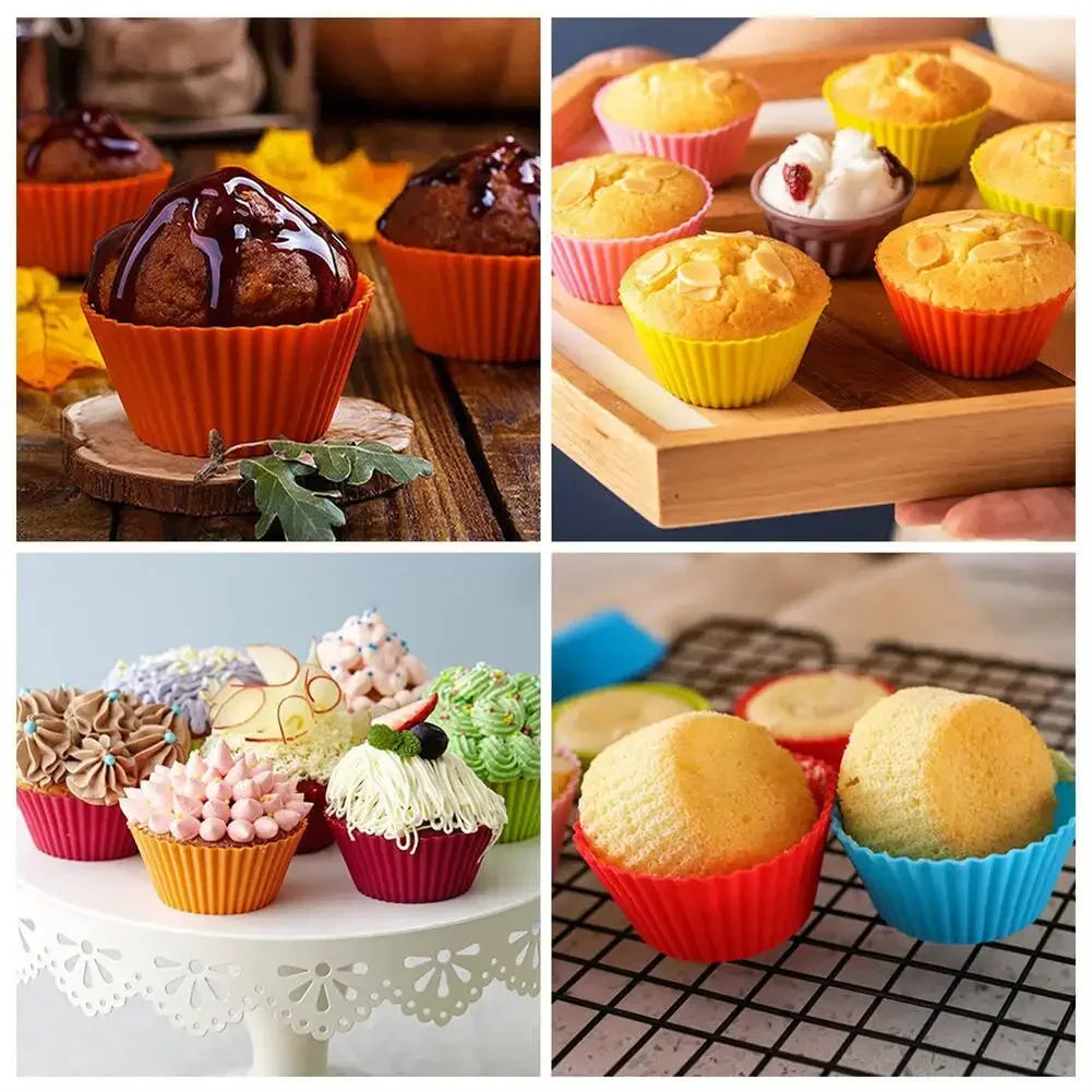 12-teiliges Silikon Muffin-Backform-Set – langlebig, geschmacksneutral