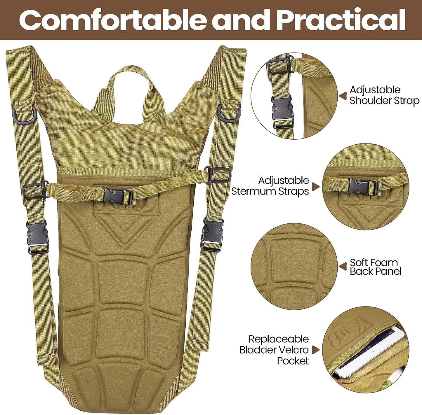 Robuster Sport-Trinkrucksack 3L mit wasserdichter Blase – leicht - komfortabel