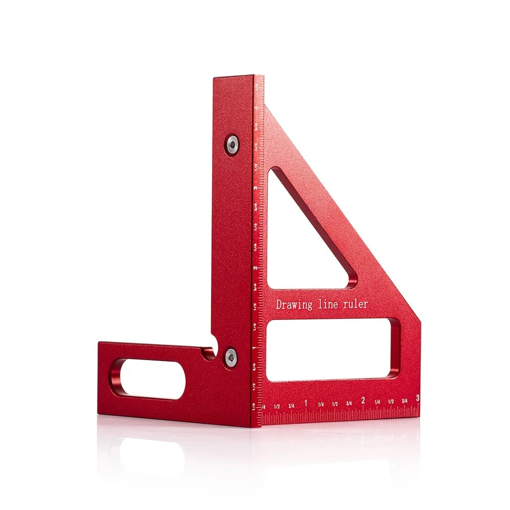 Multifunktionaler Aluminium-Winkelmesser 45/90° für präzise Holzbearbeitung