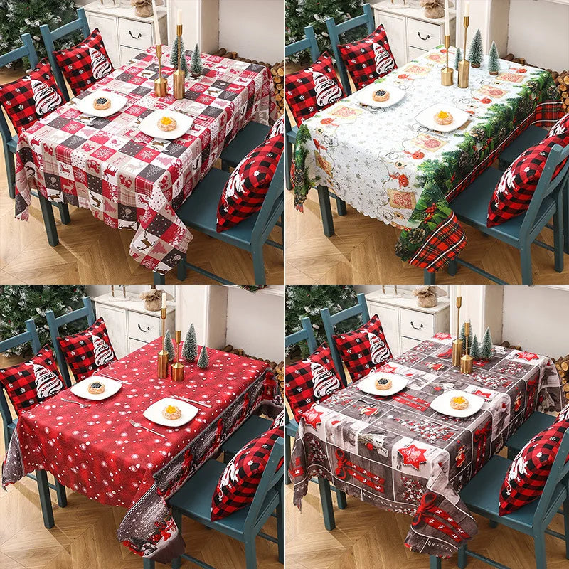 Weihnachtlicher Tischlaeufer und Tischdecke Kreativ Bedruckt Festliche Dekoration