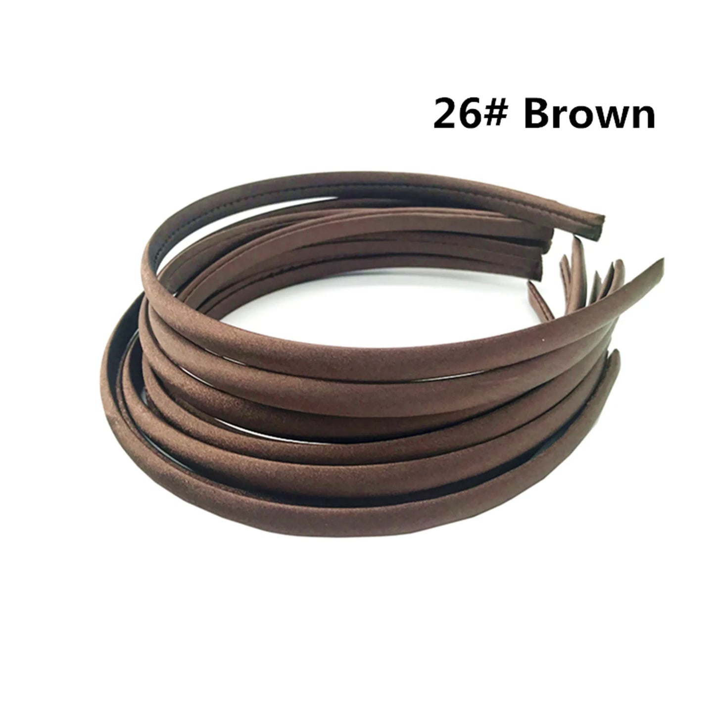 Stoffbezogenes Haarband 1 cm Breite Unisex 10/60 Stück bunte Farben