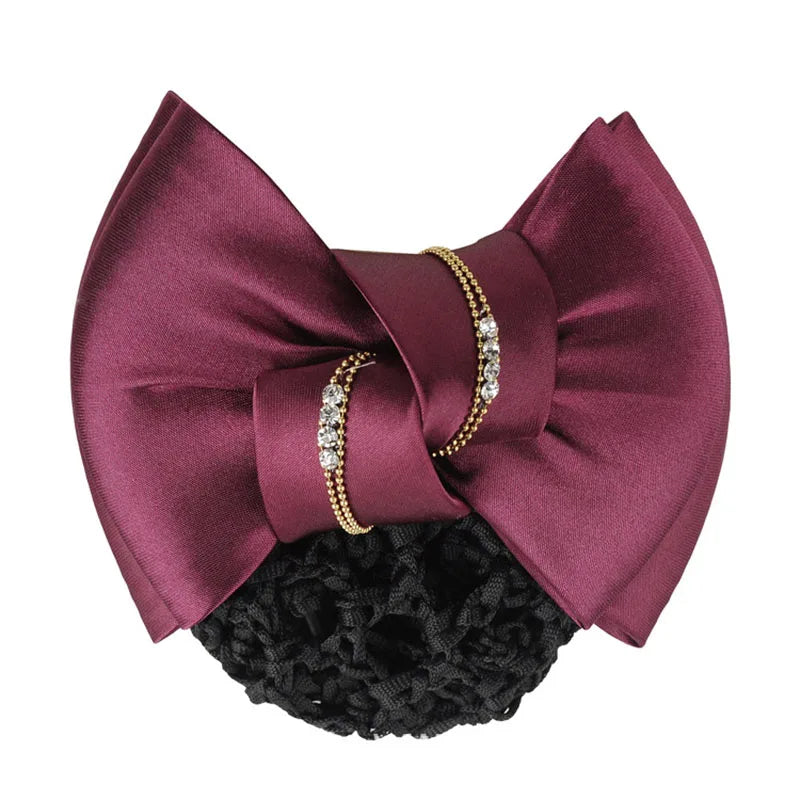 Elegante Satin Haarspange mit Netz für sicheren Halt – 11x9 cm Accessoire