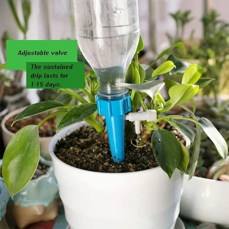 Automatische Tropfbewässerung: Selbstbewässernd - verstellbar für Garten - Pflanzen