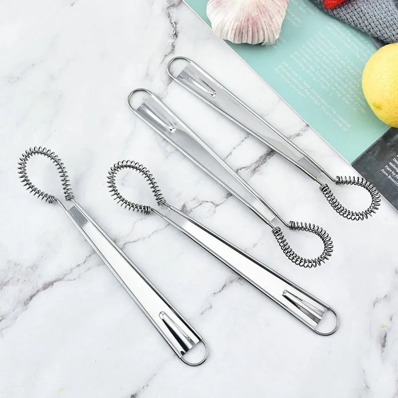 Handlicher Mini-Eimixer aus Edelstahl mit manuellem Schneebesen