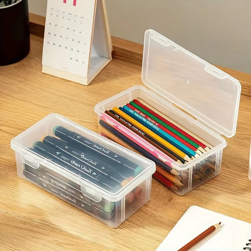 Robuste 1/4 große transparente Aufbewahrungsbox mit Klappdeckel – 12L, bis 100 kg belastbar