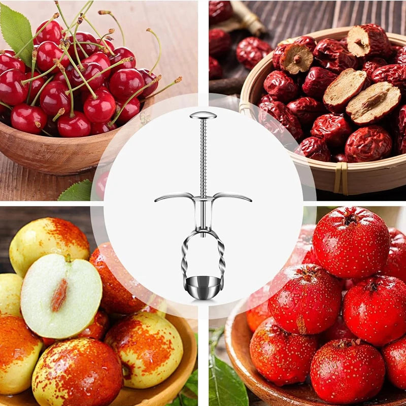 Edelstahl Obstkerner für Kirschen - Datteln – Komfortabler Pitter
