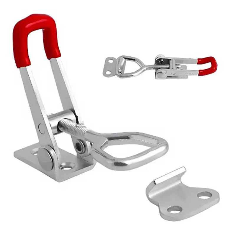 Robuste einstellbare Eisen-Schnalle Lock Clamp mit rotem Griff, 1-2 Stück