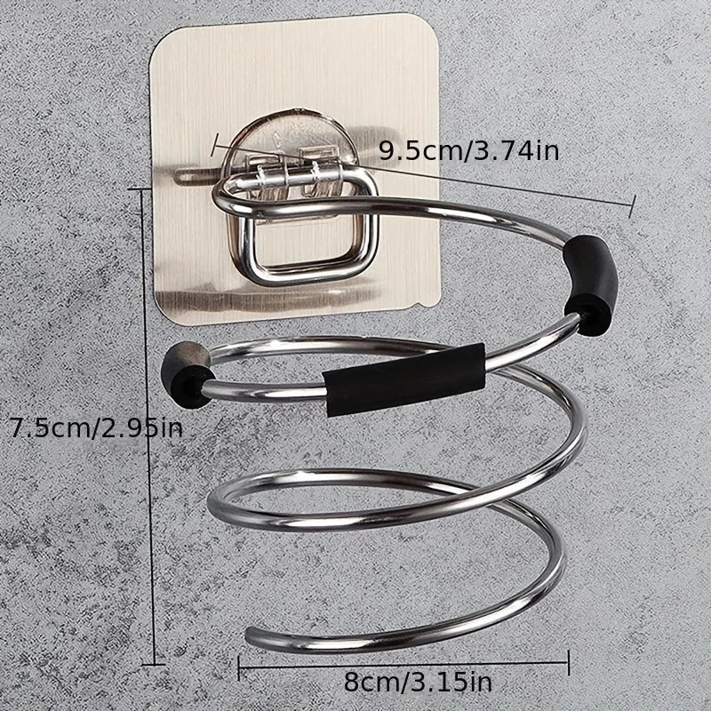 Wandmontierter Haartrocknerhalter aus Edelstahl – Platzsparend - Robust