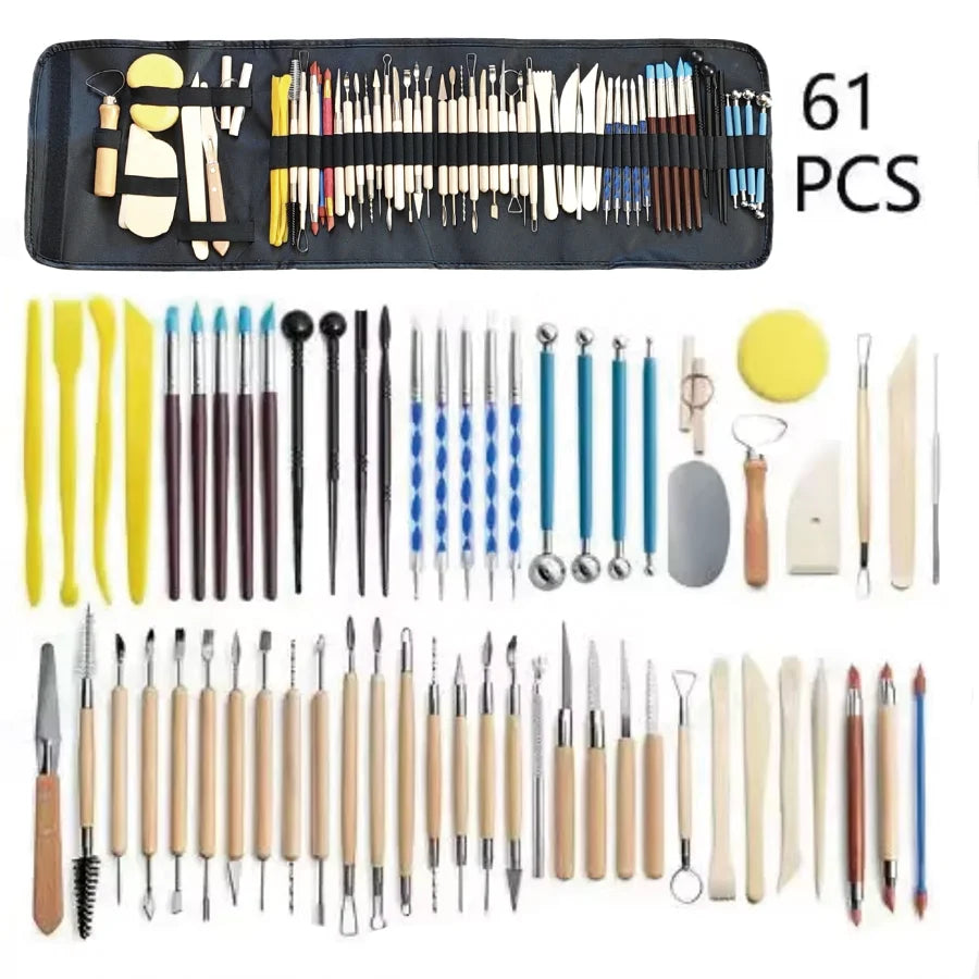 Keramik Ton Sculpting Tools Kit mit 42 bis 61 Teilen für Modellierung