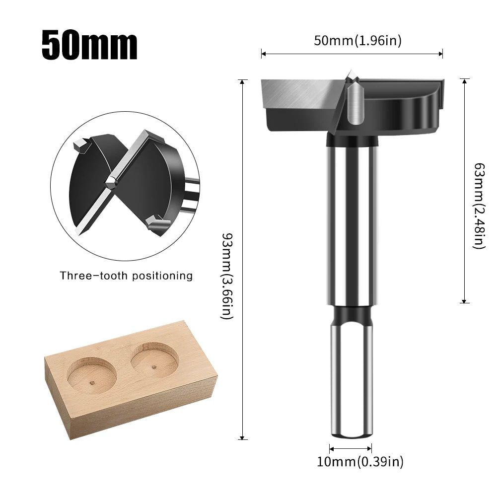 Präziser Hartmetall Forstner Bohrer 12-60mm für Holzbearbeitung
