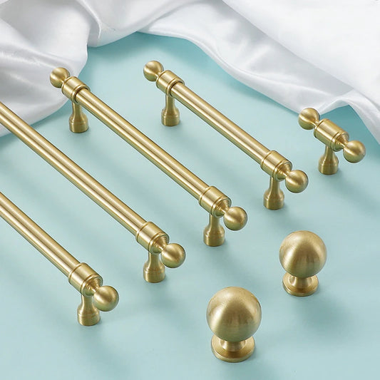 Eleganter Möbelknopf Messing Goldfarben für Schrank Schublade Tür
