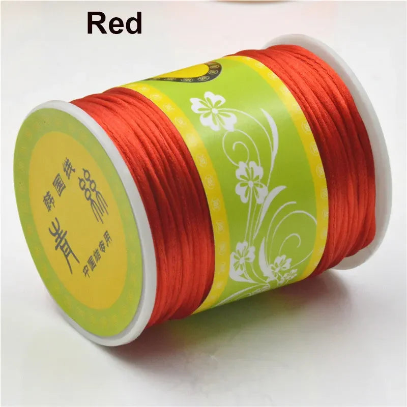 80m Rolle Nylon-Satin-Kordel 1,5mm für Makramee und Schmuckherstellung