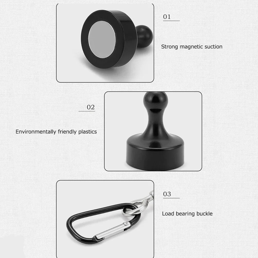 Ultrastarker Magnethaken mit D-Ring zum sicheren Aufhängen im Outdoor-Bereich