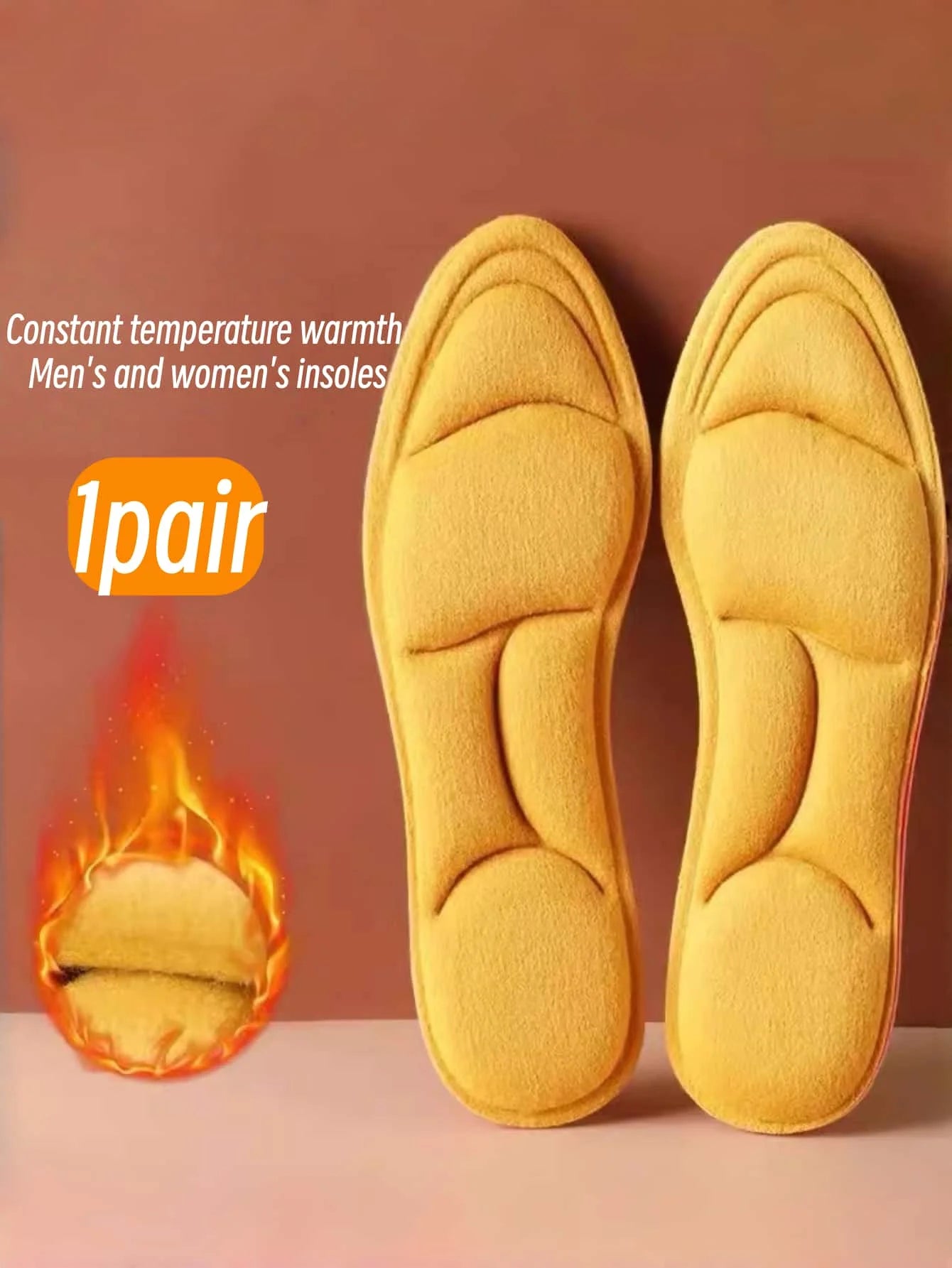 Warme Einlegesohlen für Damen und Herren mit angenehmer Temperatur